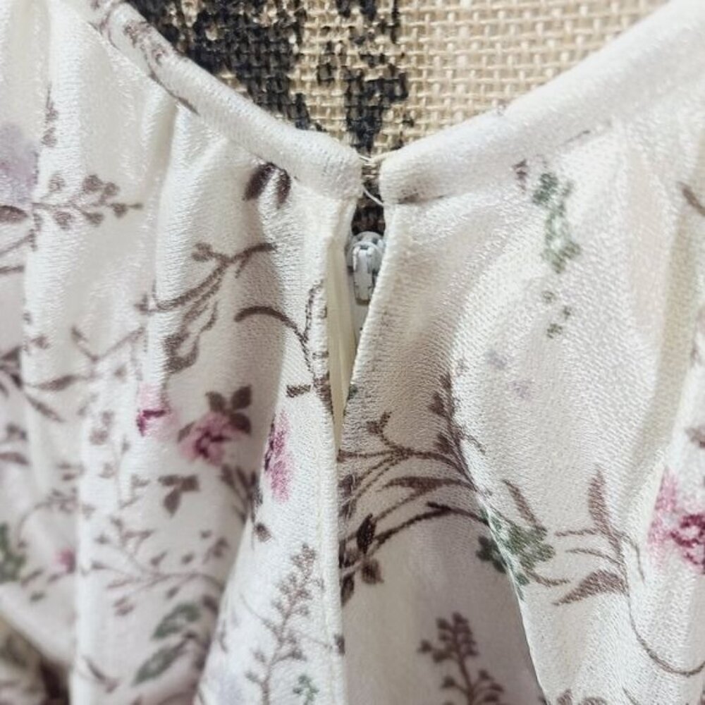 Vintage 70s Romantic Floral Cottagecore Maxi Dress - Picture 4 of 12